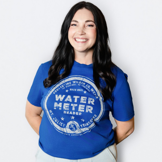 Water Meter Reader Deep Royal Tee