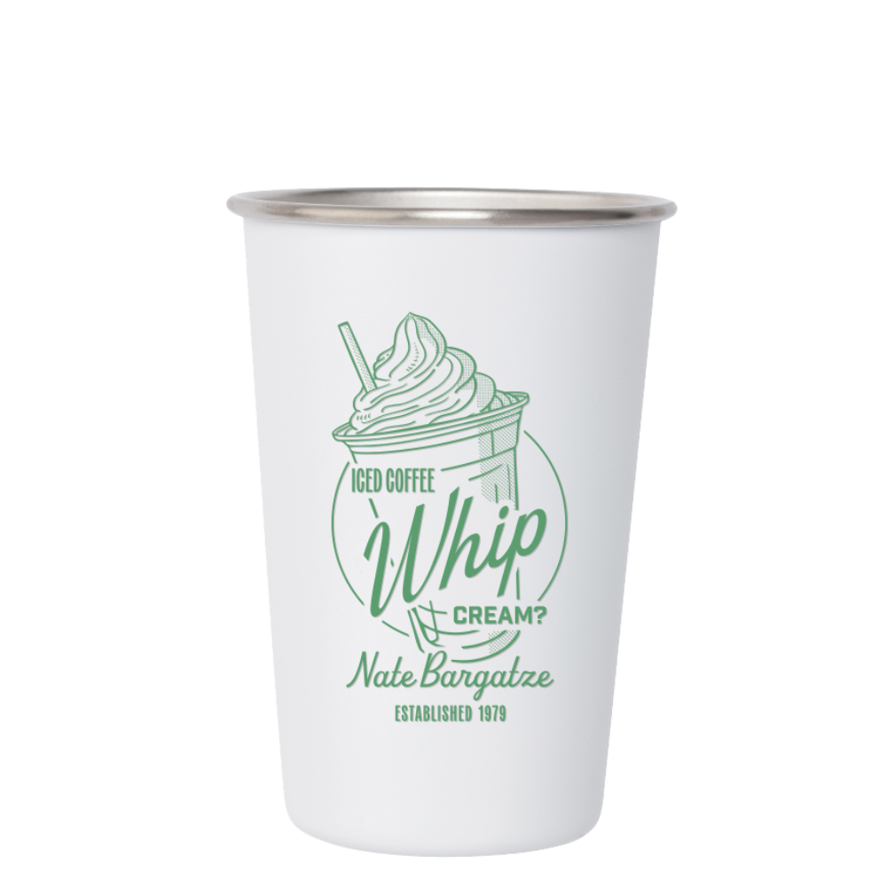 White Stainless Steel Cup