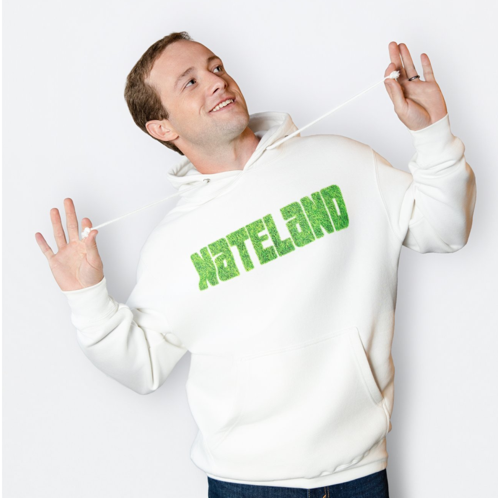 Nateland White Pullover Hoodie
