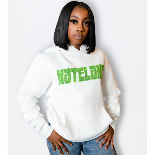 Nateland White Pullover Hoodie