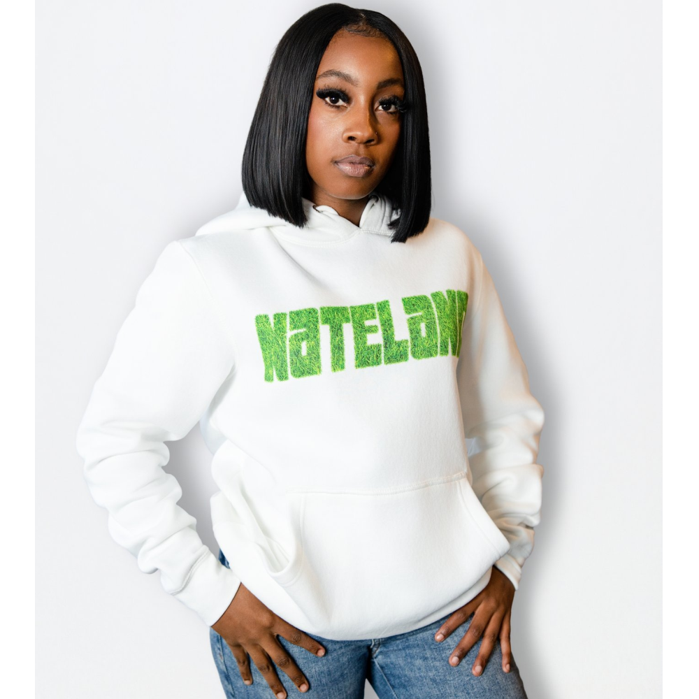 Nateland White Pullover Hoodie